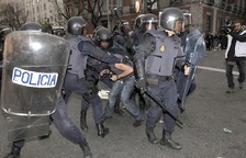 Manifestación convocada en Madrid por la "Plataforma en pie"
