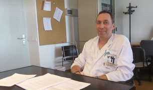 El m&eacute;dico Miguel &Aacute;ngel Pinillos Echeverr&iacute;a, del Servicio de Urgencias del Hospital de Navarra