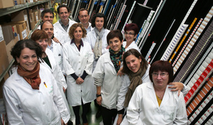 Parte de los trabajadores de Nafarco que se han apuntando como voluntarios en la recogida