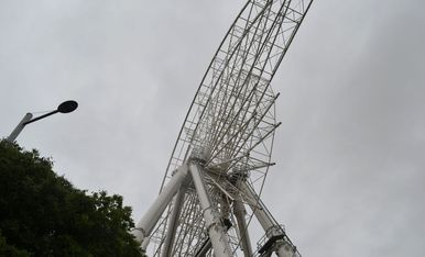 La estructura de la noria, casi finalizada