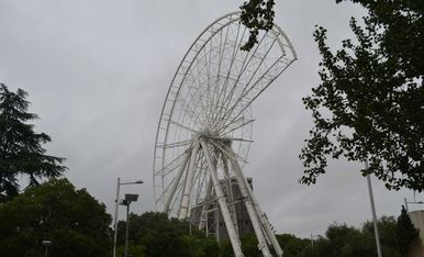La estructura de la noria, casi finalizada