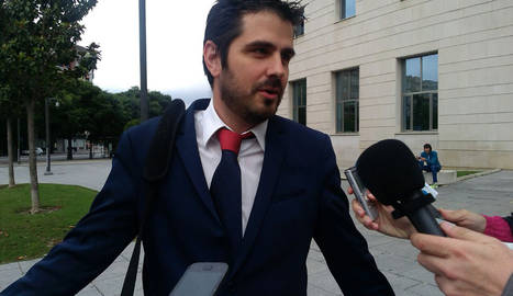 Miguel Ezkurdia, abogado de Osasuna, en la Audiencia.