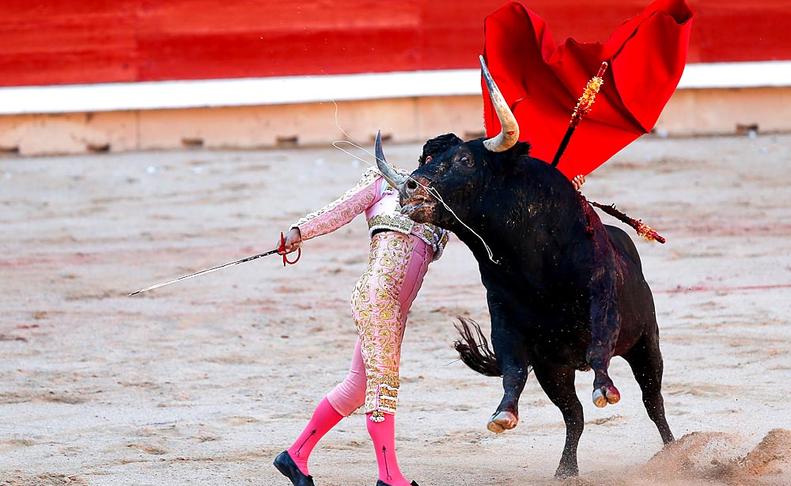 Tercera corrida de San Fermín.FERNANDO PIDAL