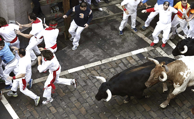 Cuarto encierro de San Fermín. EFE..