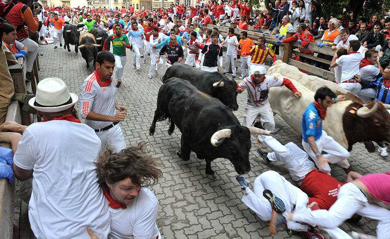 Cuarto encierro de San Fermín. BENÍTEZ..