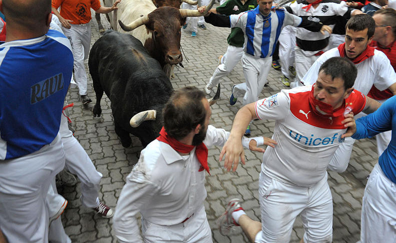 Cuarto encierro de San Fermín. BENÍTEZ..