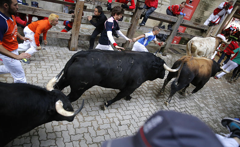 Cuarto encierro de San Fermín. ZABALZA..