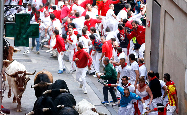 Cuarto encierro de San Fermín. PIDAL..