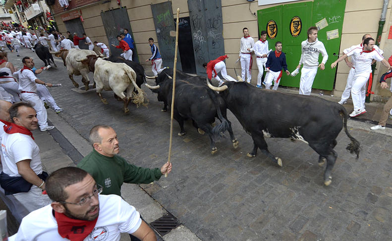 Cuarto encierro de San Fermín. KOLDO TORRECILLAS..