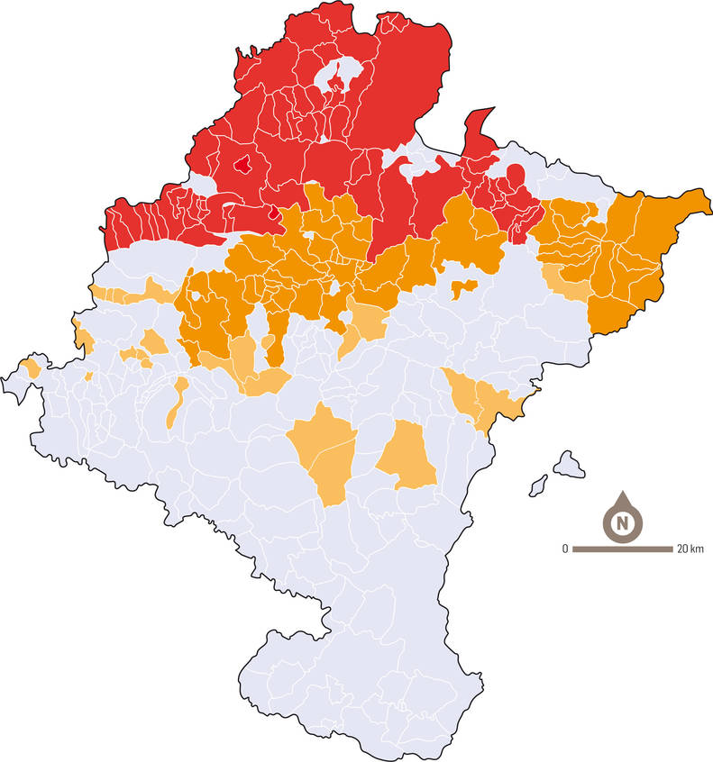 Mapa Con Las Zonas De La Ley Del Euskera Navarra | Noticias De Navarra ...