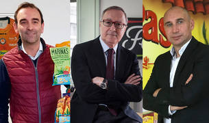 foto de Santiago Sala, Director General del Grupo Apex, Juan Miguel Florist&aacute;n, Director General de Florette, e Ignacio Vidal, Director de Planta de General Mills