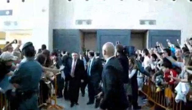 Llegada del Real Madrid a Pamplona