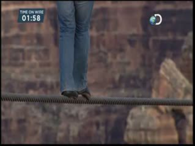El funambulista en el Cañón del Colorado