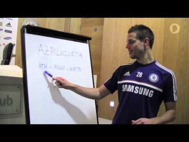 Azpilicueta enseña a pronunciar su apellido en inglés