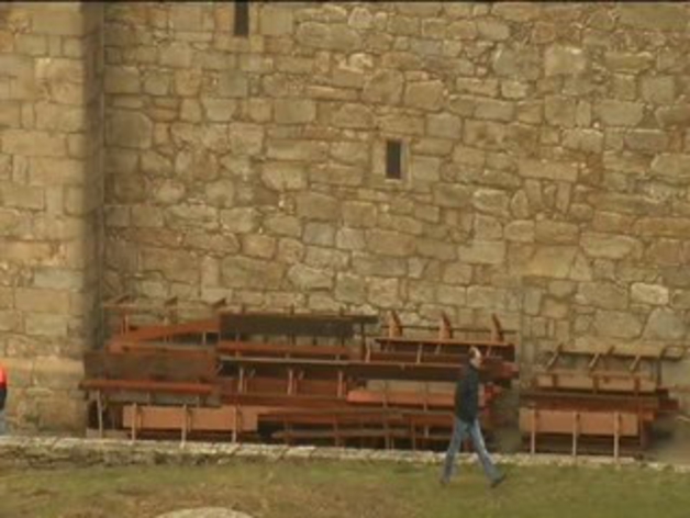 Un incendio afecta al santuario de A Virxe da Barca, en Muxía (A Coruña)