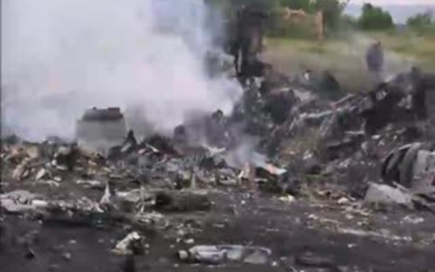 Lugar donde se estrelló al avión de Malaysia Airlines