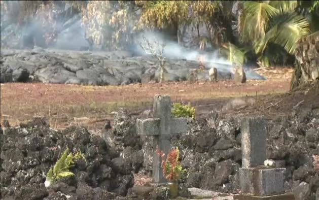 La lava del volcán Kilauea avanza rápidamente