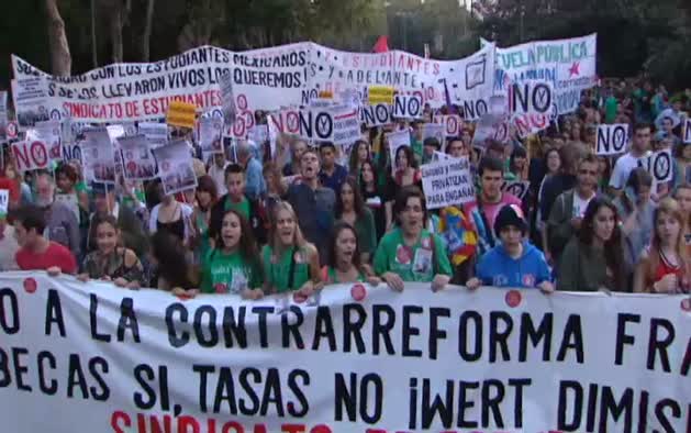 Huelga en institutos y universidades