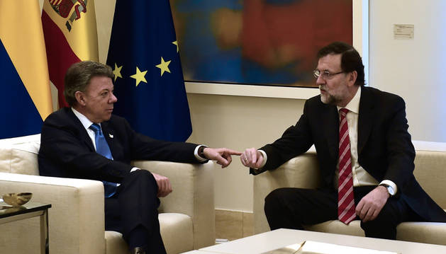 Juan Manuel Santos y Mariano Rajoy
