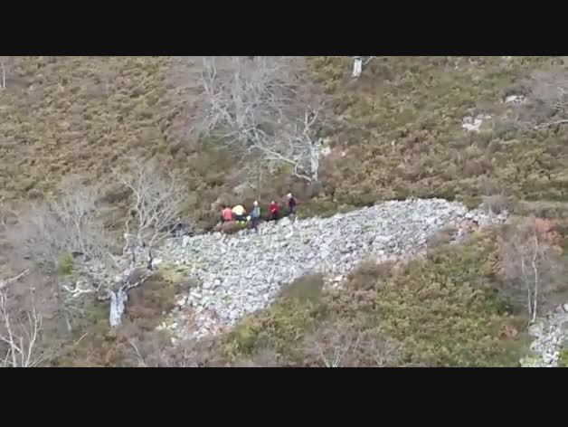 Rescate en Erratzu (imágenes de helicóptero)