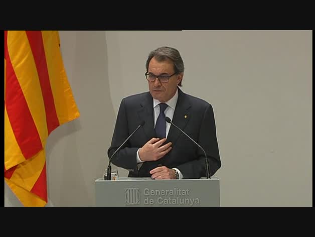 Comparecencia de Artur Mas tras el acuerdo de Gobierno en Cataluña