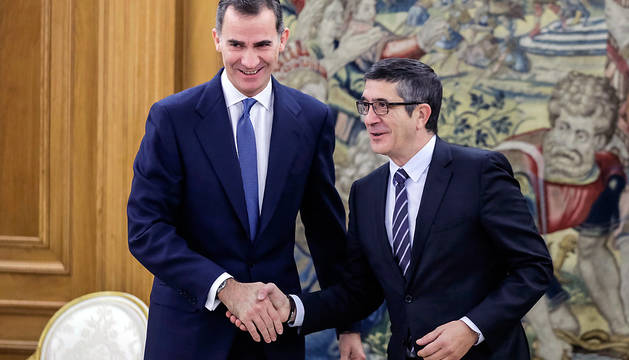 Felipe VI recibe a Patxi López en la Zarzuela
