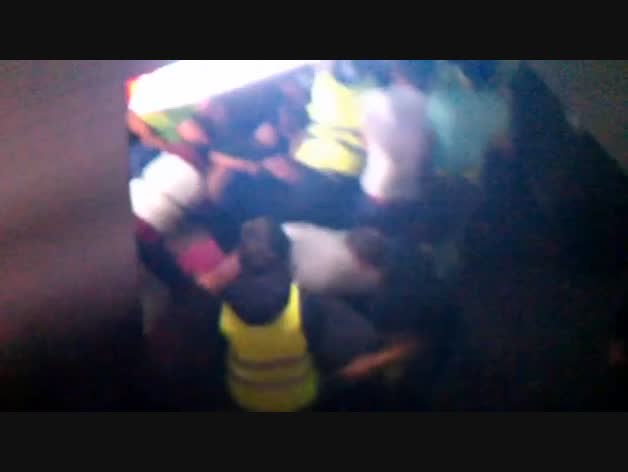Imagenes inéditas del tapón formado en el Madrid Arena