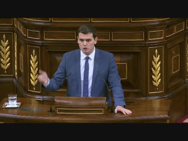Rivera: "Lamento que Rajoy vote hoy con Bildu, ERC y Podemos"