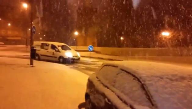 El frente polar lleva grandes nevadas a Navarra
