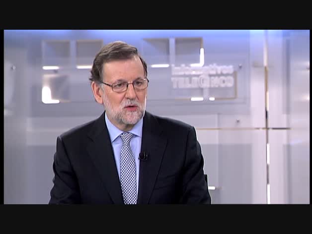 Entrevista del Pedro Piqueras a Mariano Rajoy en Telecinco