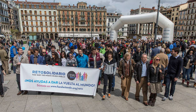 Inicio del 'Reto Solidario FND' el sábado 23 de abril, en la Plaza del Castillo de Pamplona.
