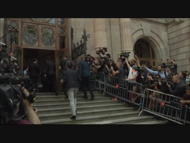 Messi y su padre llegan a la Audiencia Nacional
