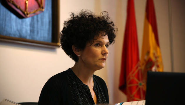 La presidenta de Comptos, Asun Olaetxea, en su comparecencia de ayer en el Parlamento.