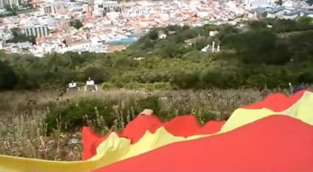 Bandera de España en Gibraltar