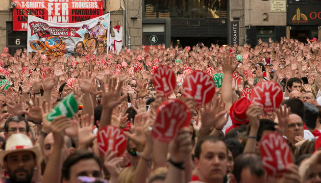 Concentración contra las agresiones sexistas celebrada el día 7 en la Plaza Consistorial.