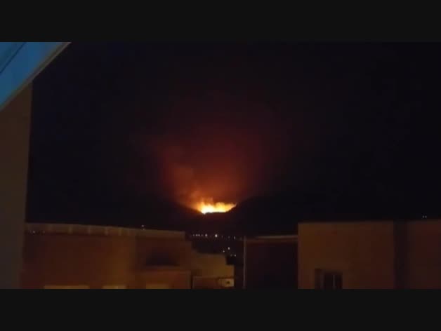 El incendio del monte Gurugú, visible desde Melilla