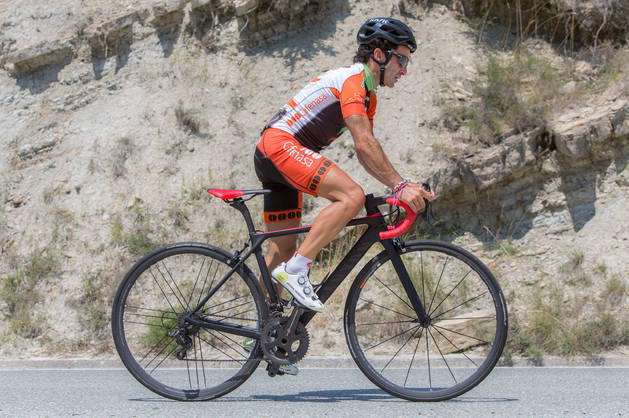Javier Iriberri, durante uno de los entrenamientos de preparación para la prueba de ultrafondo de Austria.