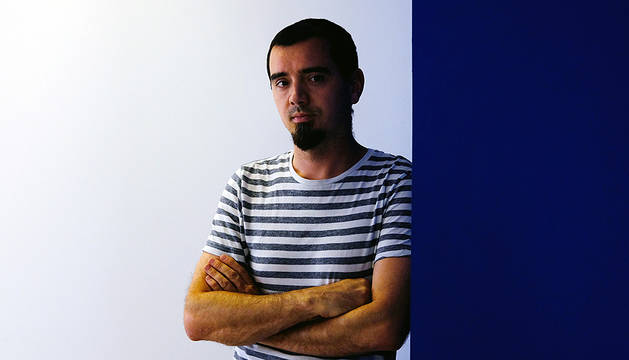 Sergio Murillo Saldías, en una de las salas del estudio donde trabaja como arquitecto en Pamplona.