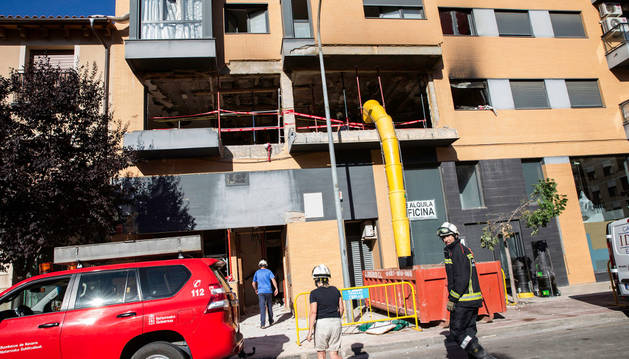 Imagen del edificio de la calle Fuente Canónigos donde se registró la explosión.