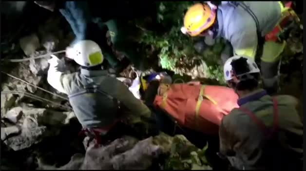 Rescate del espeleólogo francés en Larra