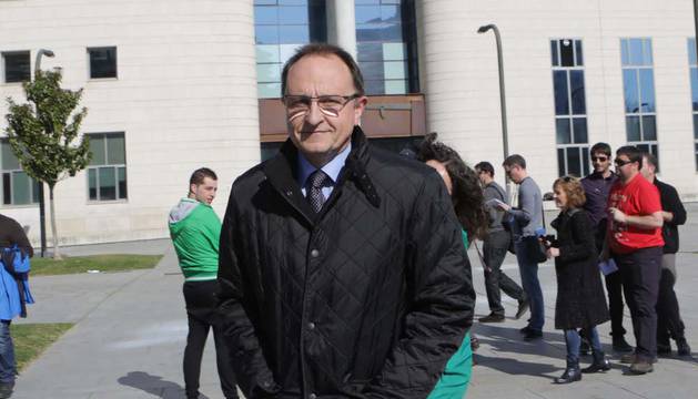 Ángel Ardanaz, después de declarar como testigo por el 'caso Osasuna', hace año y medio.