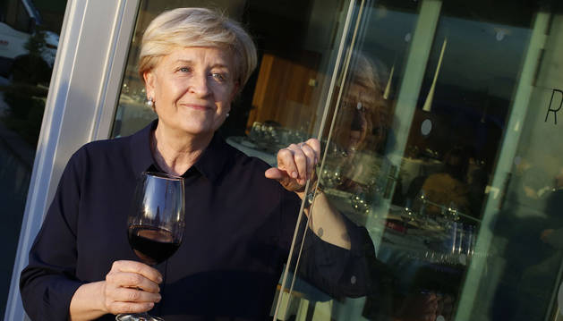 Inma Puig en el restaurante del Museo Universidad d e Navarra, donde presentó su libro.