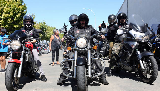 Imagen de archivo de una concentración de motos que tuvo lugar en Ribaforada en 2016.