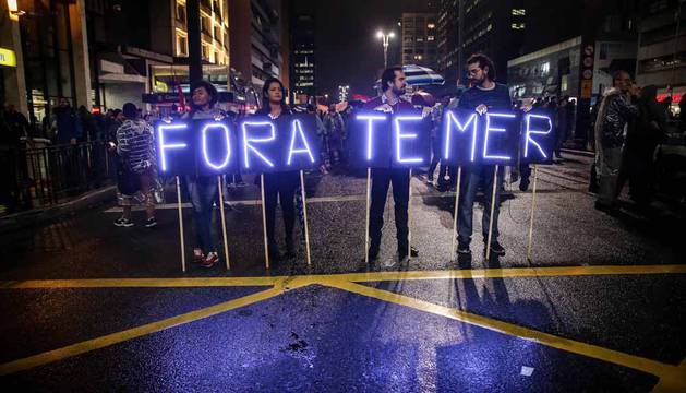 Protestas en Brasil contra Temer, su presidente