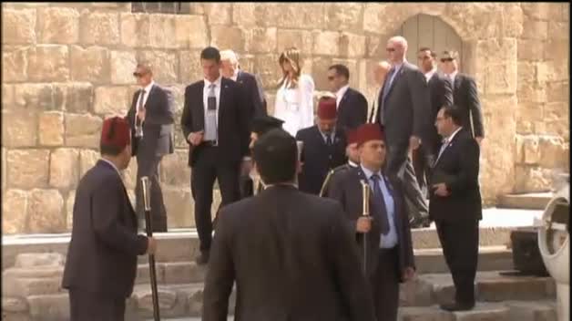 Donald Trump visita el Santo Sepulcro, en Jerusalén