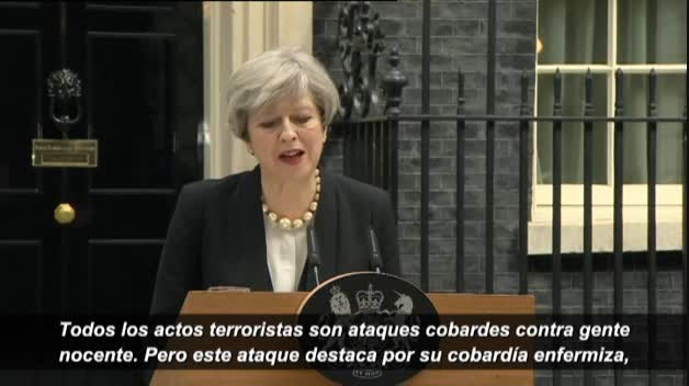 Theresa May: "Este ataque destaca por su cobardía enfermiza"