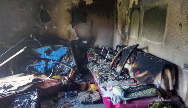 Incendio en un piso de Barañáin