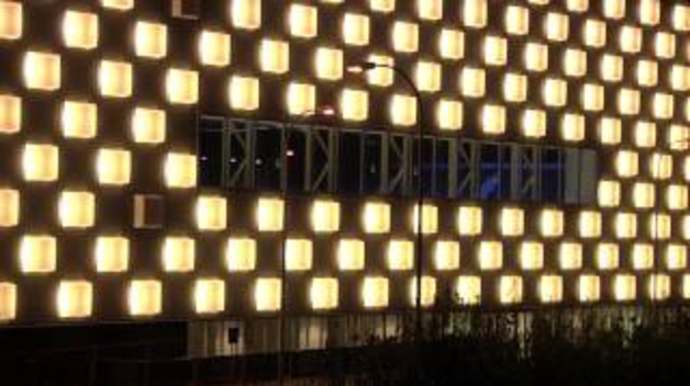 Pruebas de iluminación del Pabellón Navarra Arena