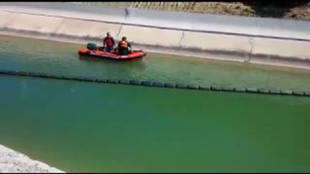 Rescatado un jabalí que se había caído al Canal de Navarra