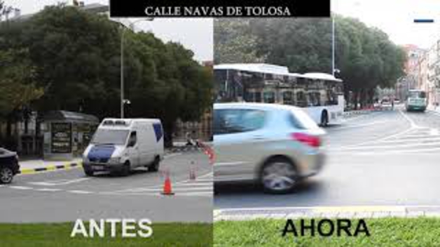 El antes y el ahora de los cambios de tráfico en Pamplona